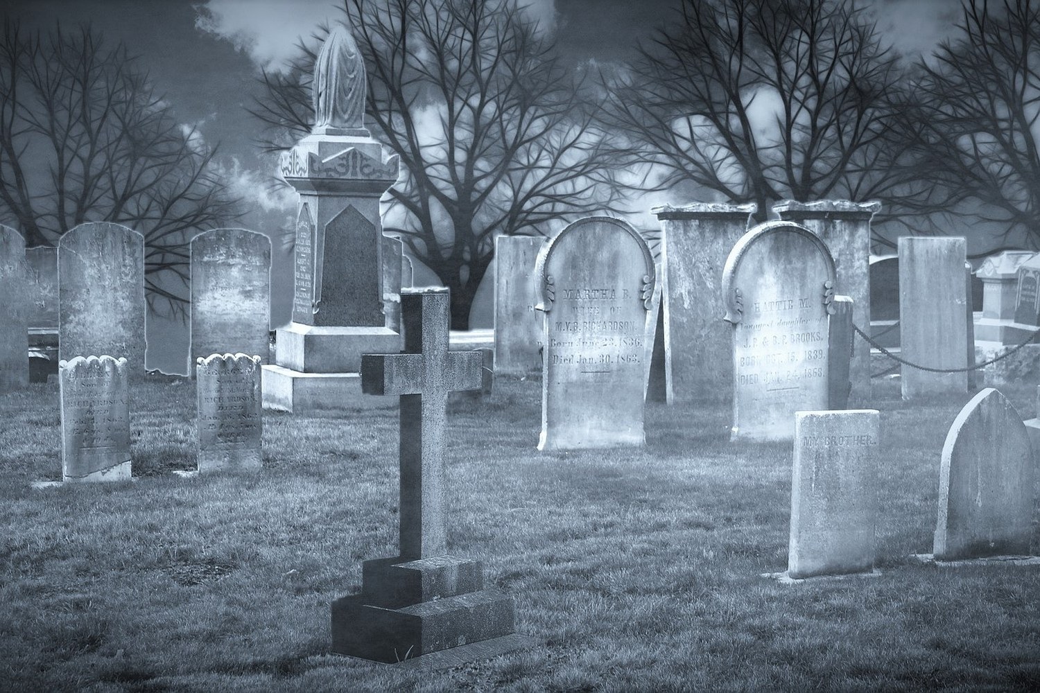 Gravestones representing abandoned dissertation ideas